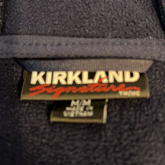 Kirkland Blue Water Repellent Soft Shell Zip Up Lined Jacket Size M - Picture 13 of 15